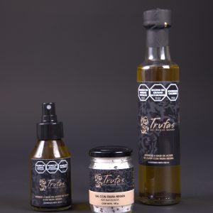TRUFADOS BOX 3: 1 ACEITE TRUFADO 250 ML + 1 ACEITE TRUFADO SPRAY 100 ML + 1 SAL TRUFADA 100 G